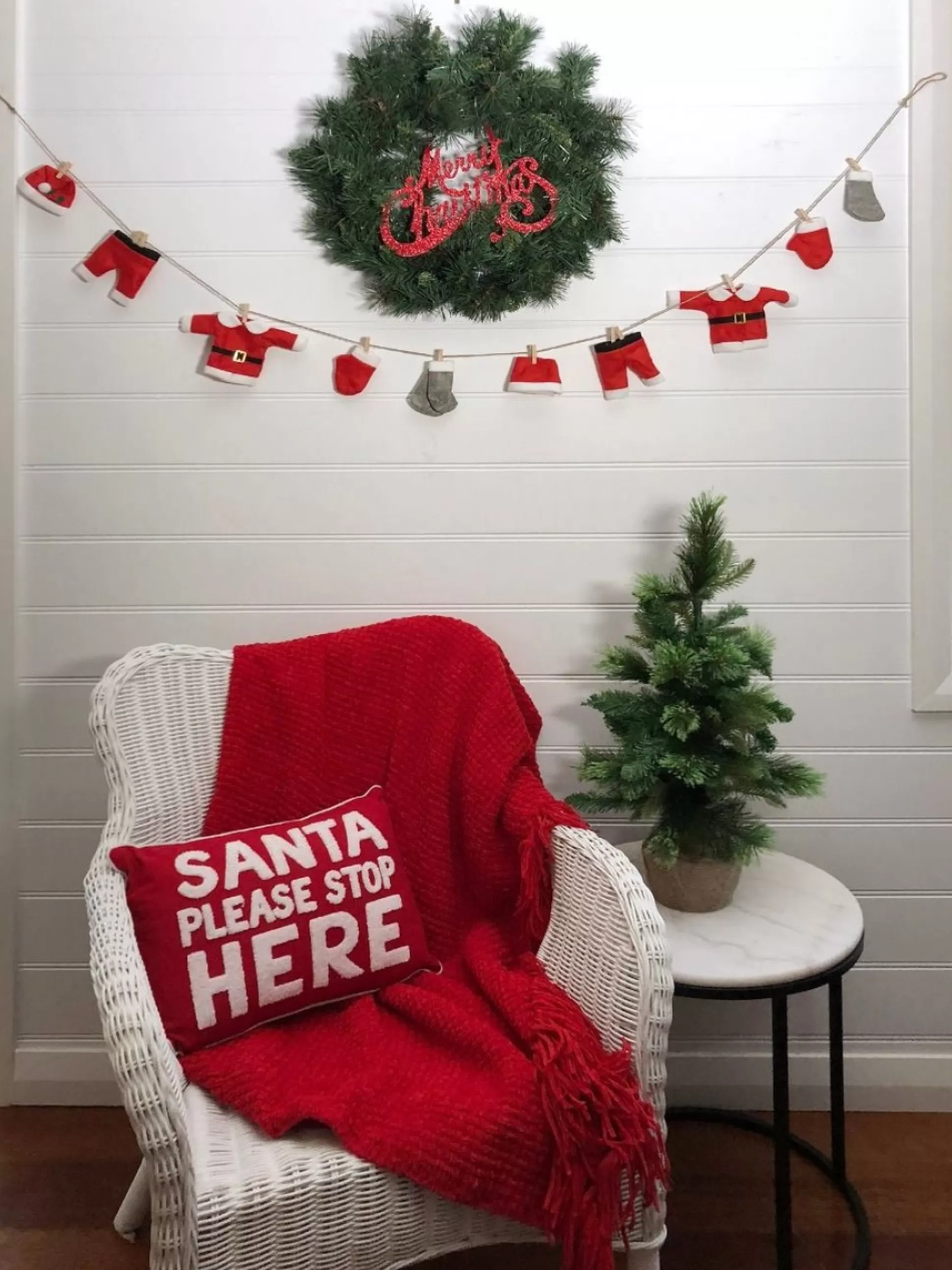 Santa Please Stop Here Christmas Cushion Cover Christmas Cushions |