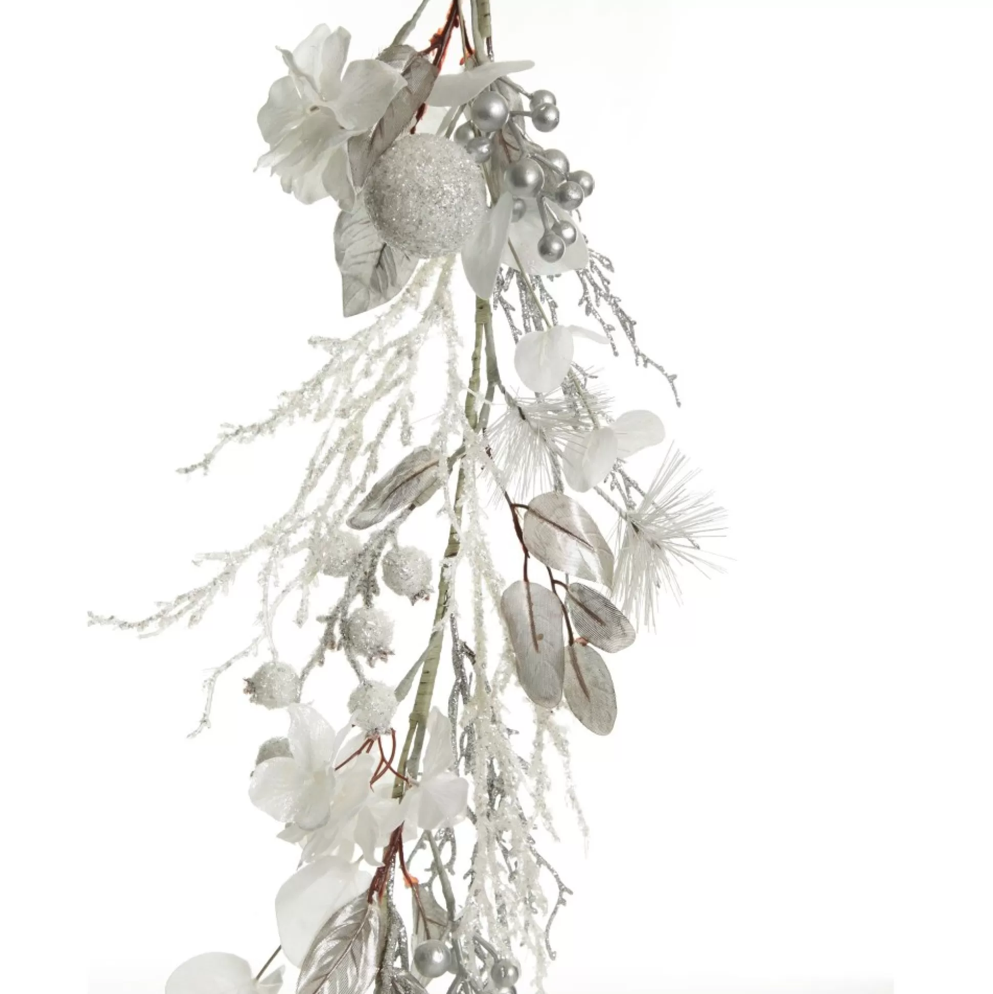 Silver and White Frost Christmas Garland Christmas Garlands |