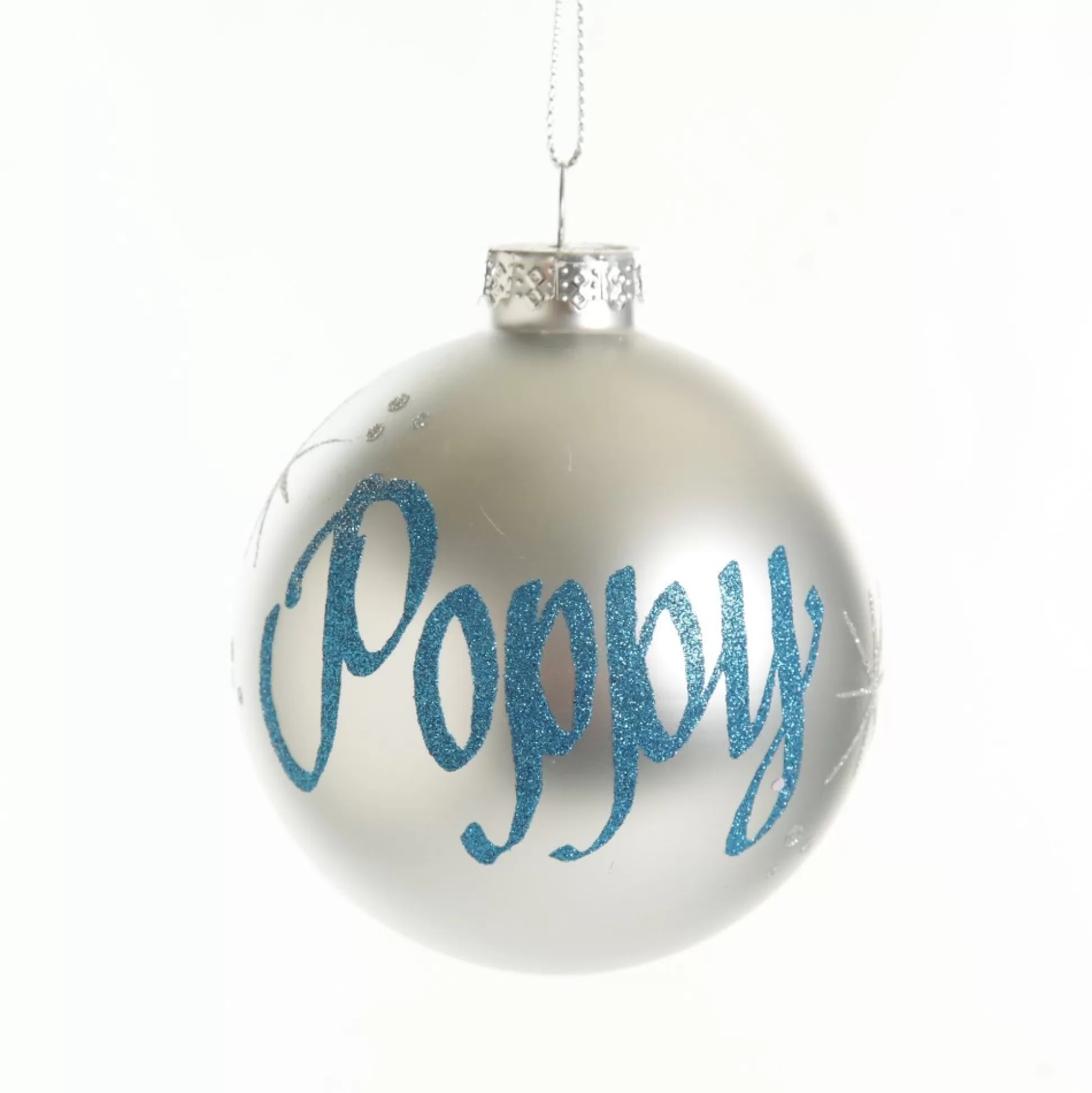 Silver Glass Personalised Christmas Bauble Personalised Baubles |