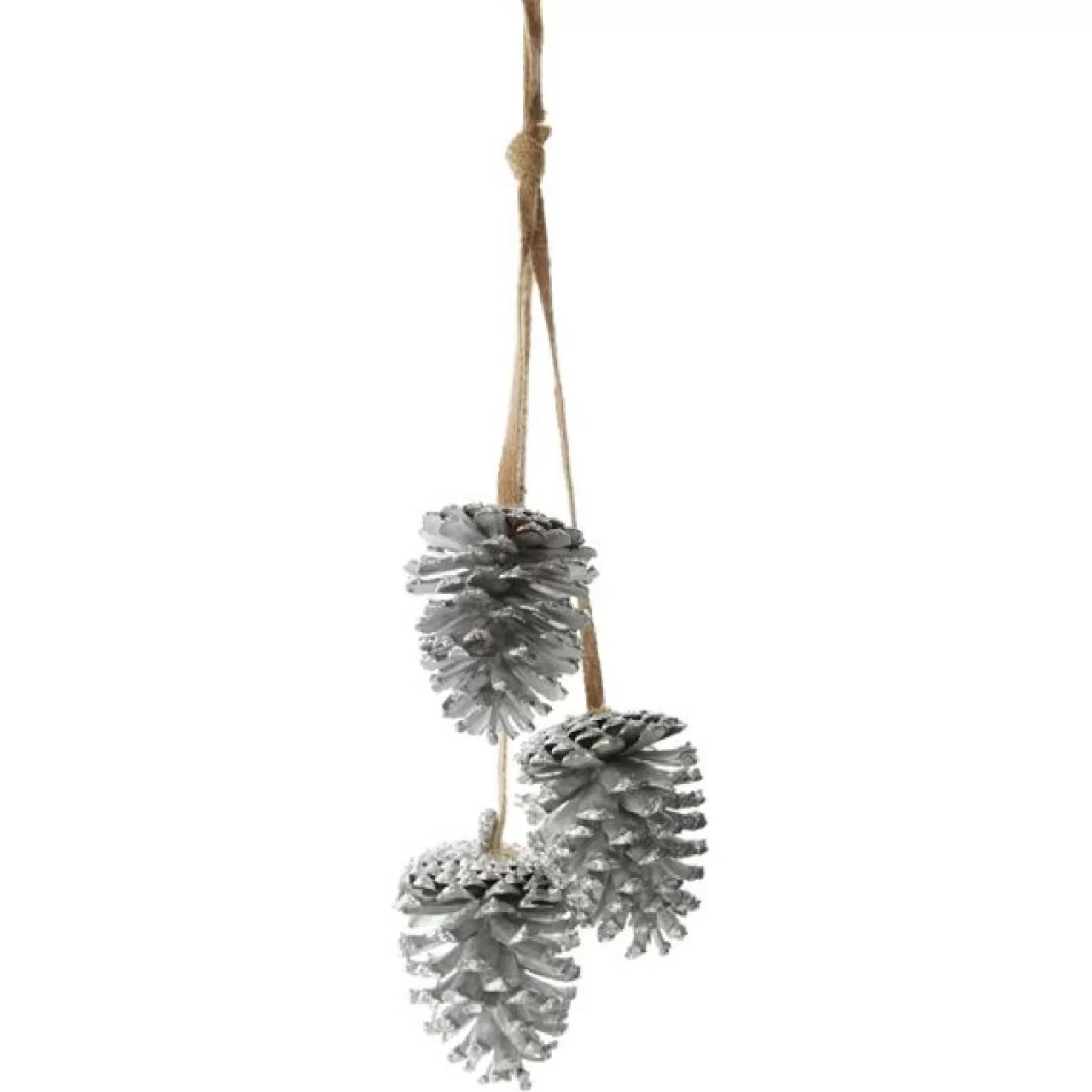 Silver Pine Cone Drop Trio Pinecones And Acorns |