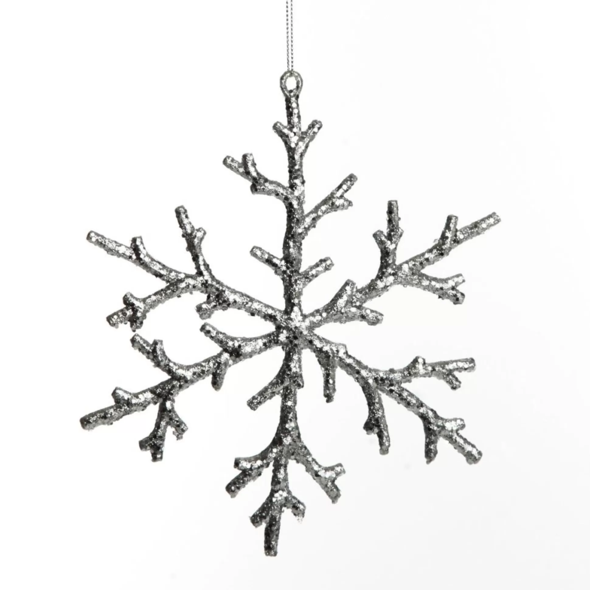 Silver Sparkle Snowflake Decoration Snowflakes And Stars |