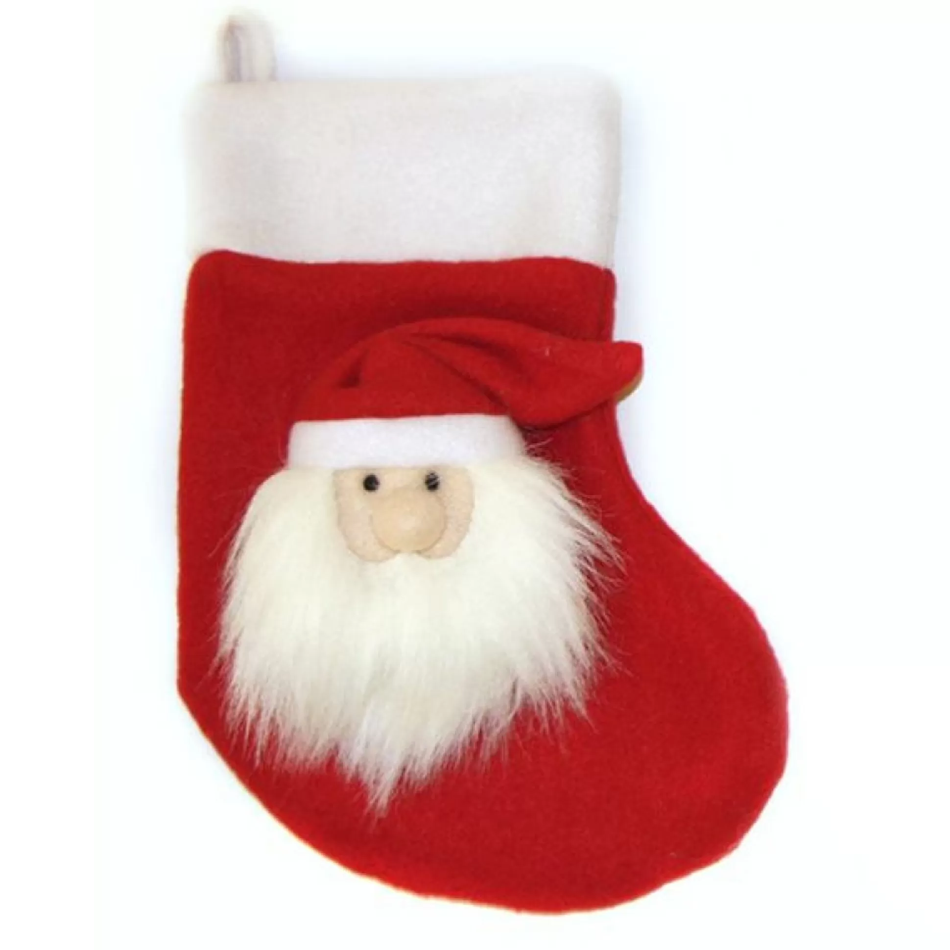 Small Felt Christmas Stocking with 3D Santa Childrens Stocking Stuffers |