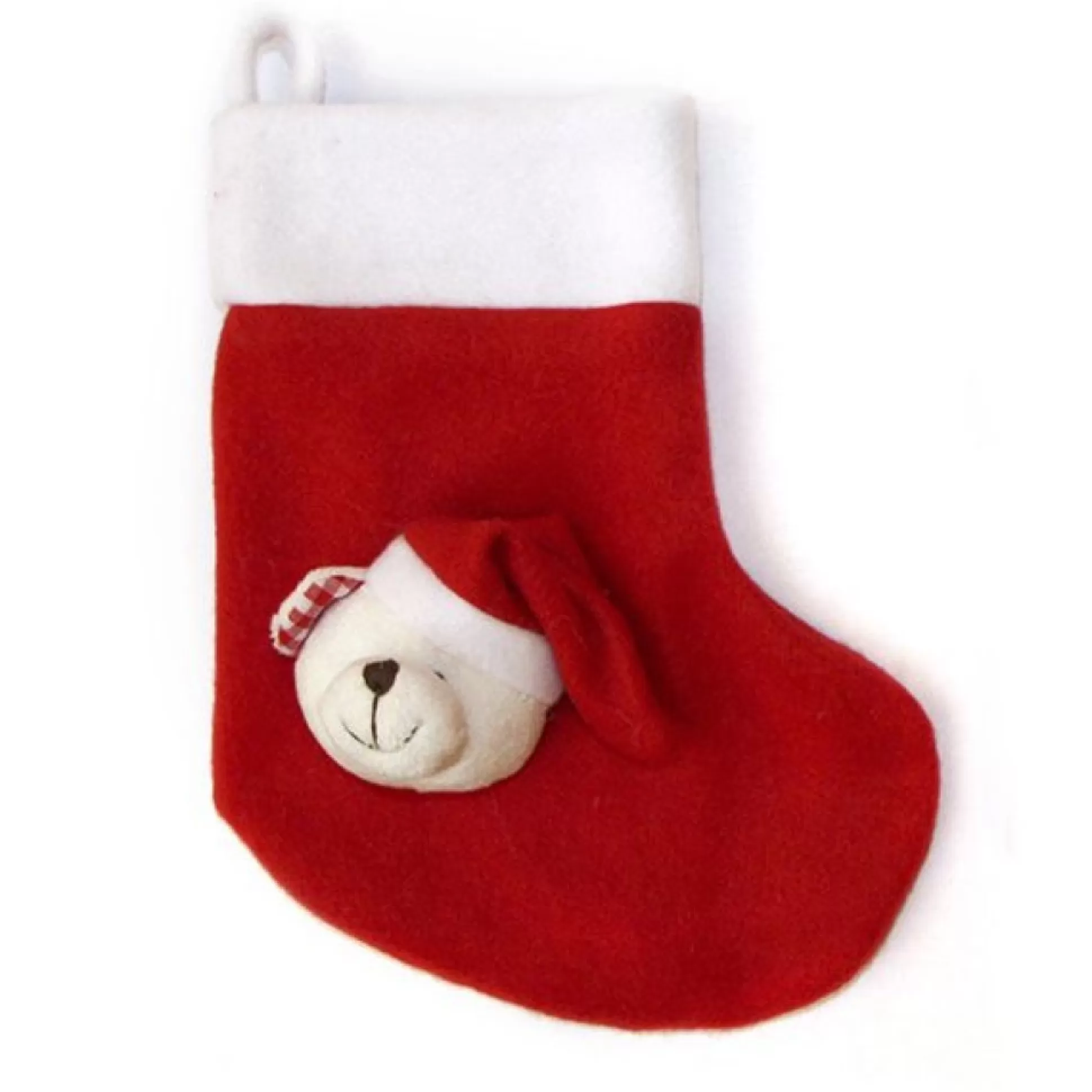 Small Felt Christmas Stocking with 3D Teddy Childrens Stocking Stuffers |