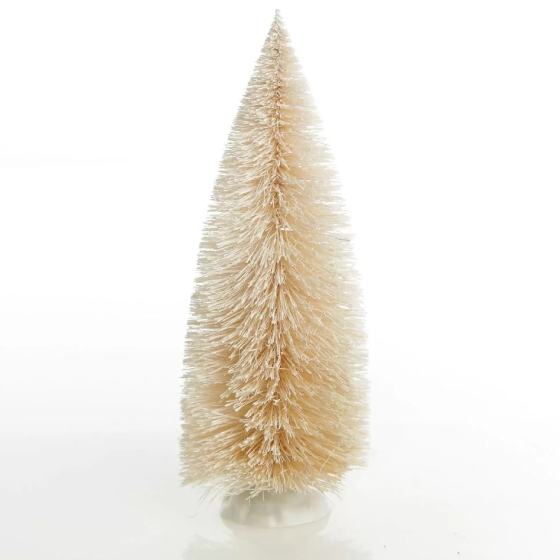 Small Ivory Bottle Brush Tree - Set of 2 Table Top Christmas Trees |