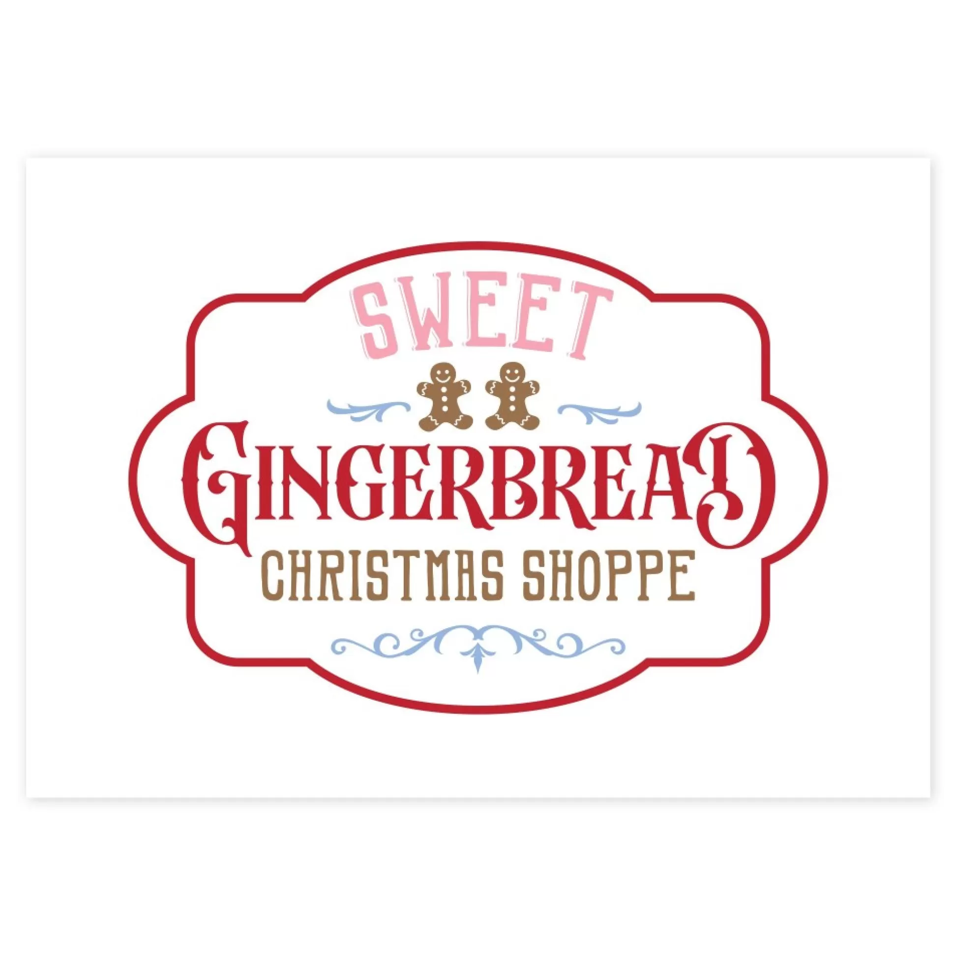 Sweet Gingerbread Christmas Poster Christmas Prints |