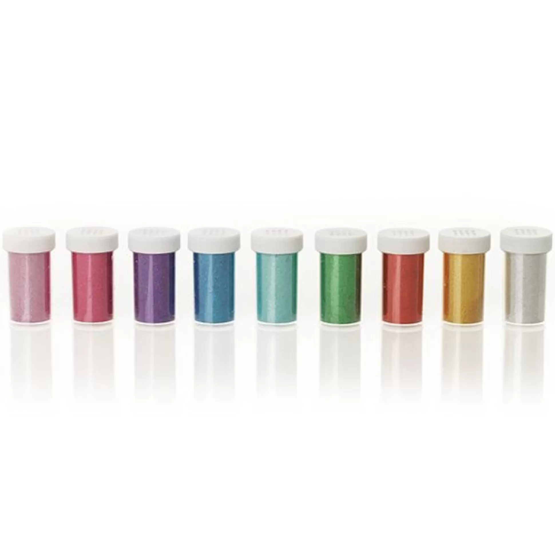 * Christmas Craft Supplies | The Christmas Cart Extra Fine Glitter Vial Pack Of 9 - Assorted Colours