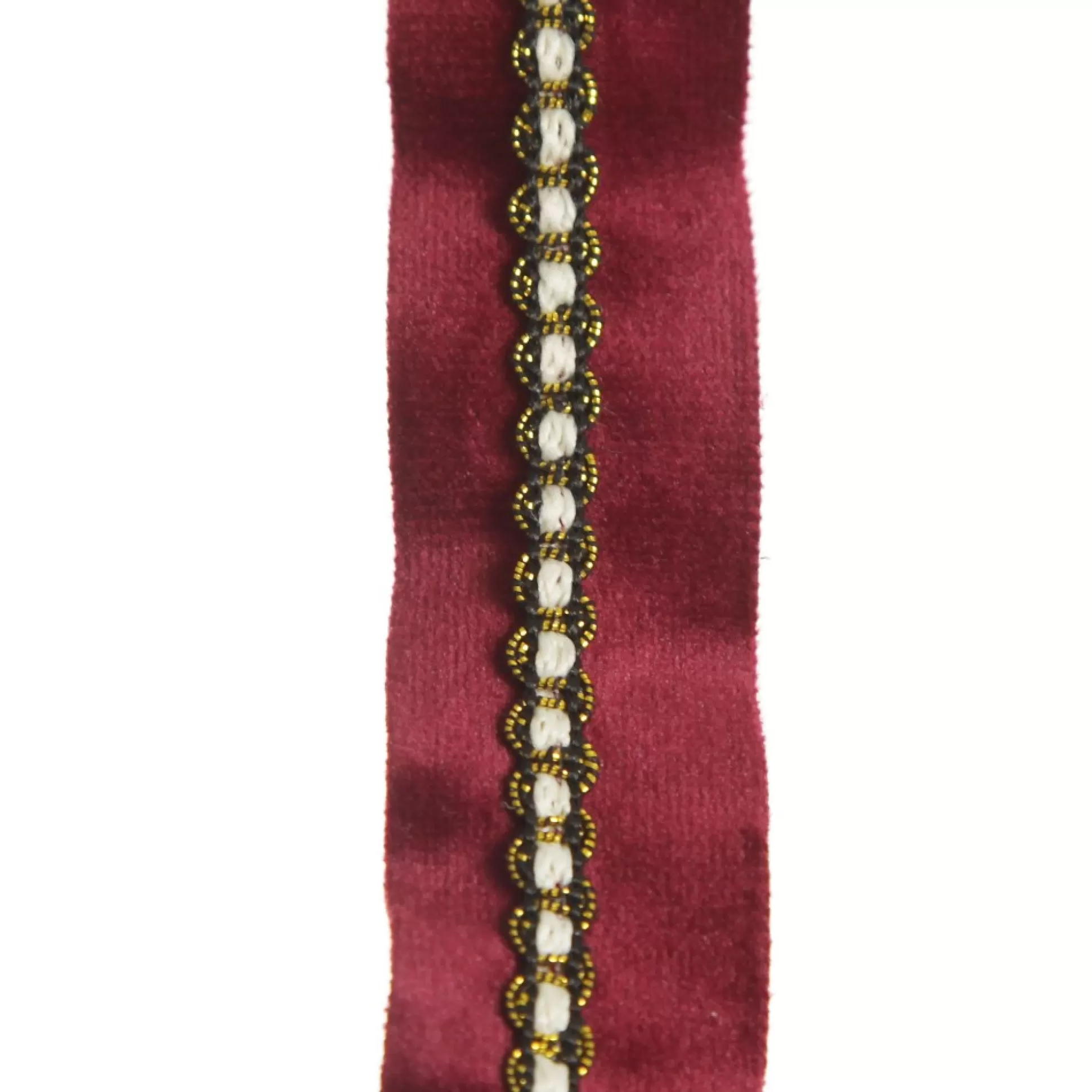 Three Assorted Burgundy Tartan and Braid Christmas Ribbons Ribbons |