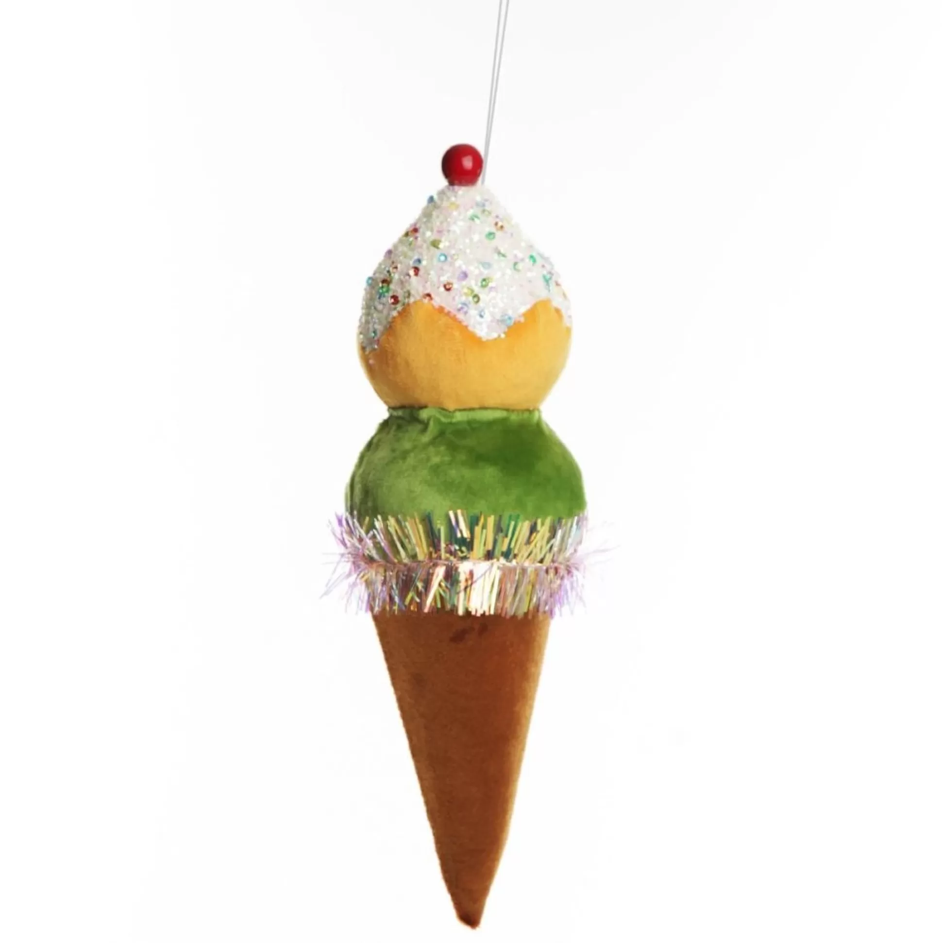 Velvet Ice Cream Cone Tree Decoration Christmas Tree Decorations |