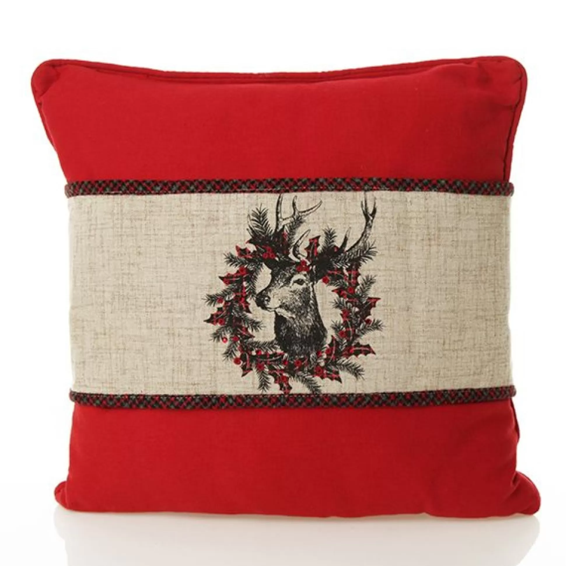 Vintage Reindeer Christmas Cushion Wrap Christmas Cushions |