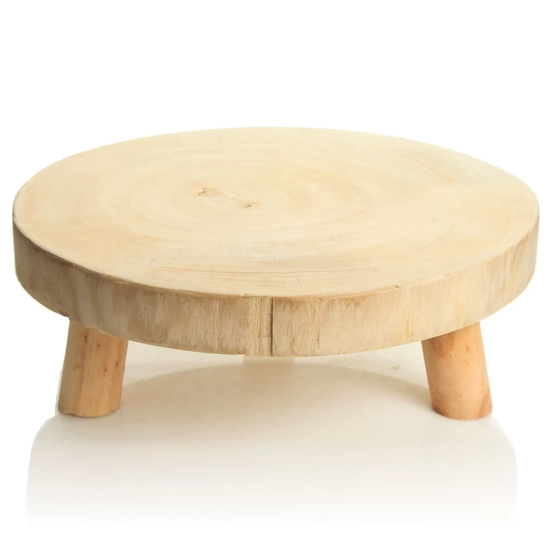 Wooden Footed Round Wooden Table Centrepiece Christmas Table Decor |