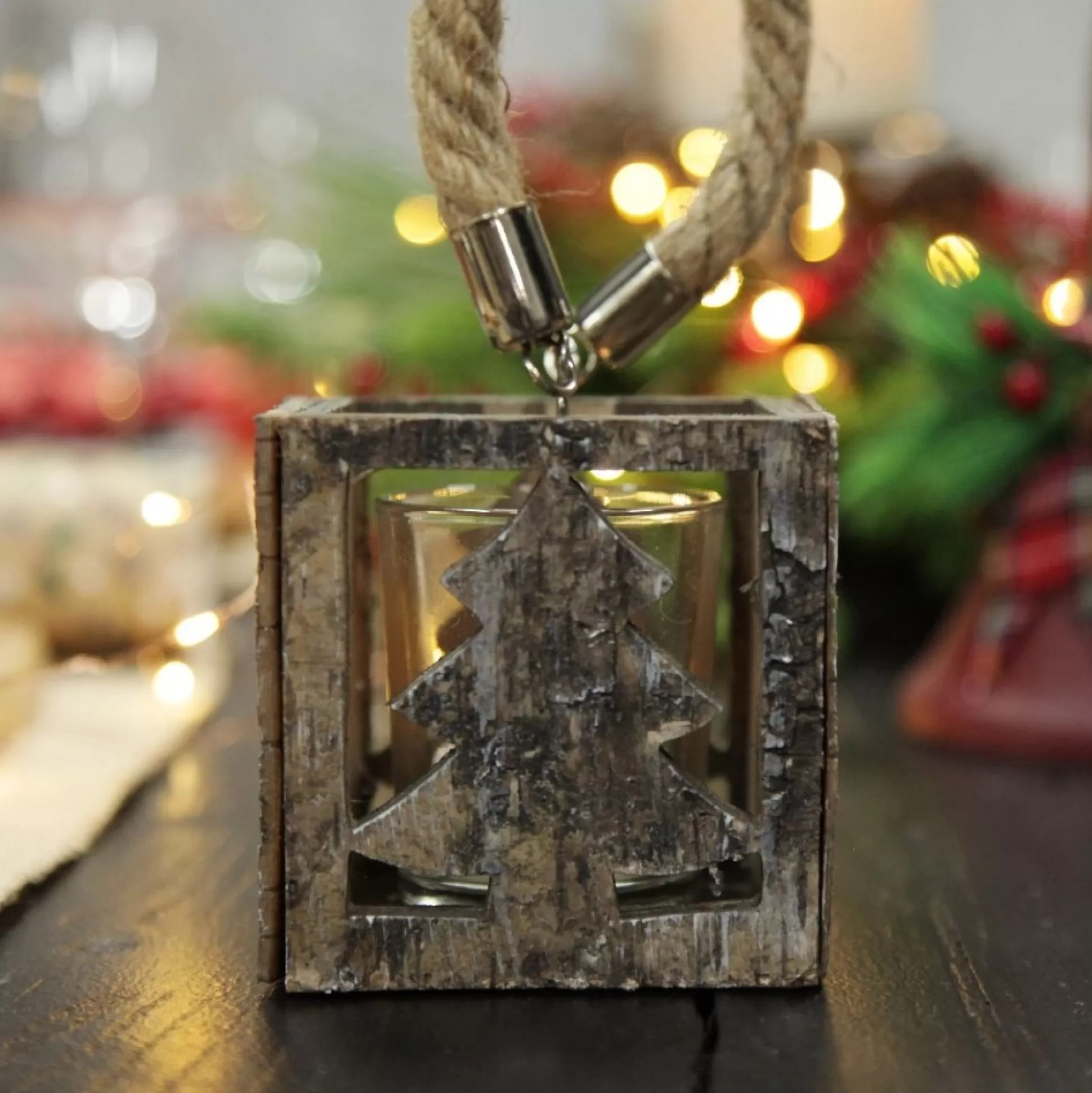 Wooden Tree Votive Candle Box Christmas Candles And Scents |